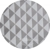 Bawełna 50cmx160cm - Popielato - białe  trójkąty